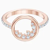 Nhẫn Nữ Swarovski North Motif Ring, White, Rose-Gold Tone Plated 5509666 Màu Vàng Hồng