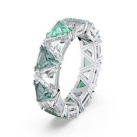 Nhẫn Nữ Swarovski Ortyx Cocktail Ring Triangle Cut, Green, Rhodium Plated 5610734 Màu Xanh Green Size 50
