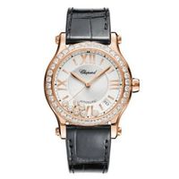 Đồng Hồ Nữ Chopard Happy Sport 274808-5003 Diamonds 36mm Màu Đen Trắng