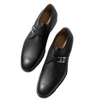 Giày Tây Nam Hermès Norris Derby Evercolor Leather Màu Đen Size 39.5