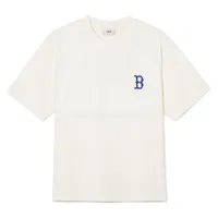 Áo Phông MLB Monogram Big Lux Boston Red Sox 3ATSM0343-43CRS Màu Trắng