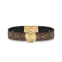 Vòng Đeo Tay Louis Vuitton LV Circle Reversible Bracelet M6173F Màu Nâu (Đeo Hai Mặt)