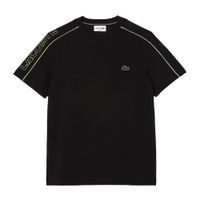 Áo Phông Nam Lacoste Men's Regular Fit Logo Stripe T-shirt TH1411-51 Màu Đen Size 4