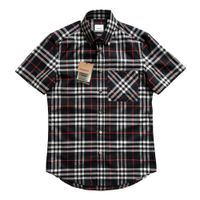Áo Sơ Mi Cộc Tay Nam Burberry Soft Fawn Ip Check 8073410 Màu Đen Kẻ Size S
