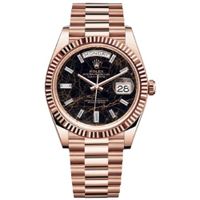 Đồng Hồ Rolex Daydate 228235 Eisenkiesel 40mm Màu Đen/ Vàng Hồng