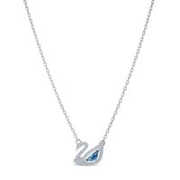 Dây Chuyền Nữ Swarovski Dazzling Swan Blue Necklace By Swarovski Bracelet 5563464 Màu Bạc (Box Hồng)
