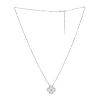 Dây Chuyền Nữ Jewery Luxury  Alhambra Vintage Diamond Gold 18k White Gold Màu Vàng Trắng Size 15mm