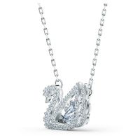 Dây Chuyền Nữ Swarovski Dancing Swan Necklace, White, Rhodium Plated 5514421 Màu Bạc (Box Hồng)