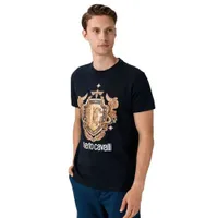 Áo Thun Roberto Cavalli GST650 T-Shirt Short Sleeves Men Màu Xanh Navy Size M