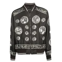 Áo Khoác Nam Dolce & Gabbana D&G  Black With Logo Printed G9AKOT HI1LK HM4RF Màu Đen Size 44