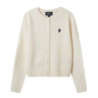 Áo Cardigan Nữ WHOAU Steve R-Neck Cardigan WHCKF1121F Màu Trắng Kem Size M