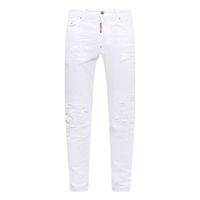 Quần Jean Nam Dsquared S74LB1278 STN833 White Skater Denim Màu Trắng Size 48