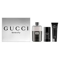 Set Nước Hoa Nam Gucci Guilty Pour Homme 3 Món (EDT 90ml + Deostick 75ml + Sữa Tắm 