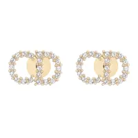 Khuyên Tai Nữ Dior Clair D Lune Earrings E1715CDLCY D301 Màu Vàng Gold