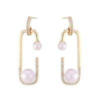 Khuyên Tai Nữ Kya Jewel Abstract Pearl PE42 Màu Vàng Trắng