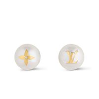 Khuyên Tai Nữ Louis Vuitton LV My Mix Pearl Earrings M01589 Màu Vàng /Trắng