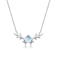 Dây Chuyền Nữ Lili Jewelry Gạc Nai Đính Đá Topaz LILI_918479 Màu Bạc