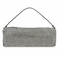 Túi Đeo Vai Nữ Alexander Wang Heiress Flex Crystal Mesh Shoulder Bag Màu Bạc