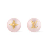 Khuyên Tai Nữ Louis Vuitton LV My Mix Pearl M02394 Màu Hồng Vàng