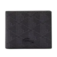 Ví Nam Lacoste The Blend Small Monogram Wallet NH3697LX H45 Màu Đen