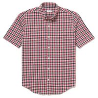 Áo Sơ Mi Cộc Tay Nam Lacoste Tattersall Knit Shirt Tricolor CH9874-HDE Màu Đỏ Kẻ Size 39