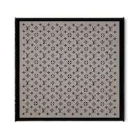Khăn Nữ Louis Vuitton LV Neo Natté Monogram Scarf M73677 Màu Đen Xám