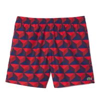 Quần Bơi Nam Lacoste Men's Graphic Print Swim Trunks Men Blue Short MH7628-IKL Màu Đỏ Xanh Size S