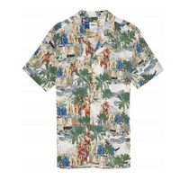 Áo Sơ Mi Cộc Tay Nam Zara Summer Staples Men's Hawaii Shirt Màu Xanh Trắng Size S