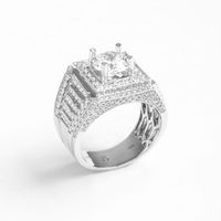 Nhẫn Nam Sherlyn Diamond KC Tự Nhiên RS2736, Vàng Trắng 18k, Size 17