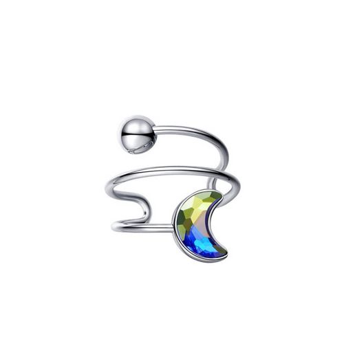 Nhẫn Saga 00124 WGBL-JZ Đính Đá Swarovski Màu Bạc