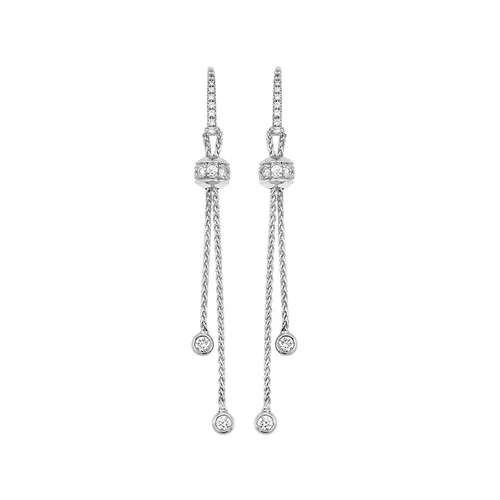 Khuyên Tai Piaget Rose Dimond Earrings G38PZ400 Vàng Trắng