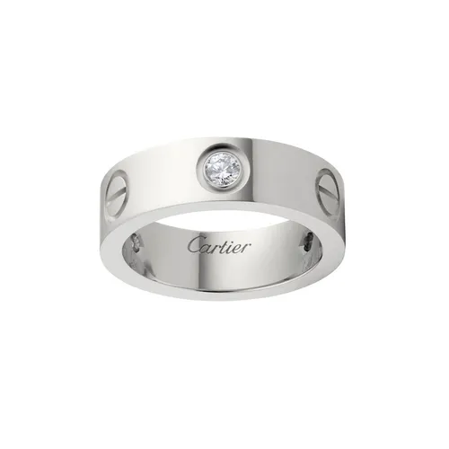 Nhẫn Jewery Luxury Love Vàng Trắng 3 Viên Kim Cương Size 13