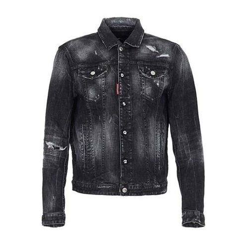 Áo Khoác Bò Dsquared2 Dan Jacket In Black Size 48