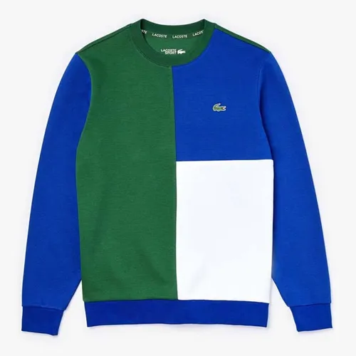Áo Nỉ Lacoste Men's Sport Two-Ply Colorblock Cotton Blend Sweatshirt SH2106-GHM Size M