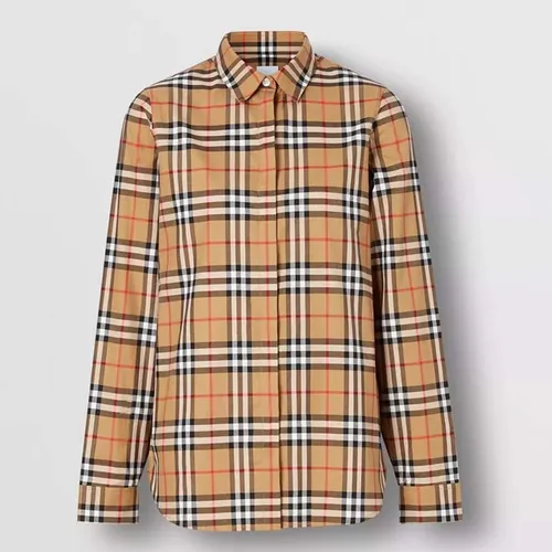 Áo Sơ Mi Dài Tay Nữ Burberry Vintage Check Cotton Oversized Shirt
