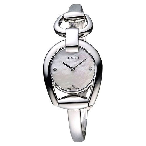 Đồng Hồ Gucci Horsebit Collction Mother Of Pearl Dial Ladies Watch YA139506 Màu Bạc