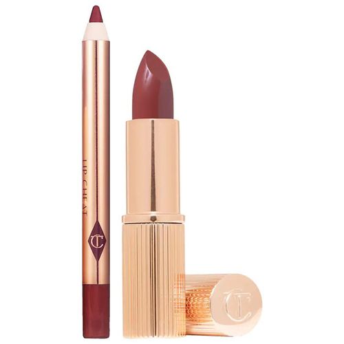 Set Son + Chì Kẻ Viền Môi Charlotte Tilbury Mini Pillow Talk Lipstick & Liner Pillow Talk Intense - Berry Rose