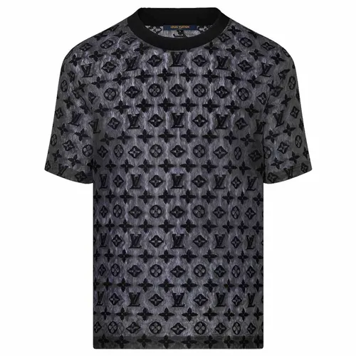 Áo Phông Nam Louis Vuitton LV Monogram T-shirt 1AAGM5 Màu Xám Đen Size L N-QL