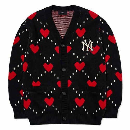 Áo Cardigan MLB New York Yankees 3AKCH0224-50BKS Màu Đen Đỏ
