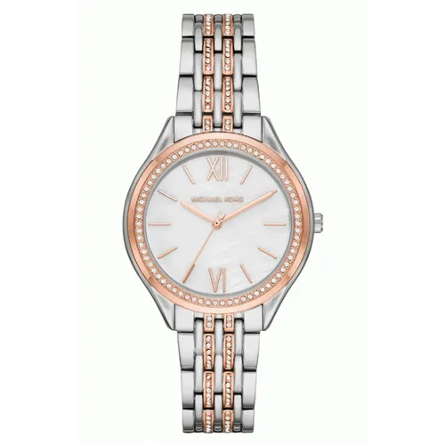 Đồng Hồ Nữ Michael Kors Mindy Watch MK7077 36mm Màu Bạc Phối Vàng Hồng