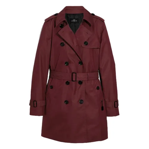 Áo Măng Tô Nữ Coach Trench F34024 Màu Đỏ Size S