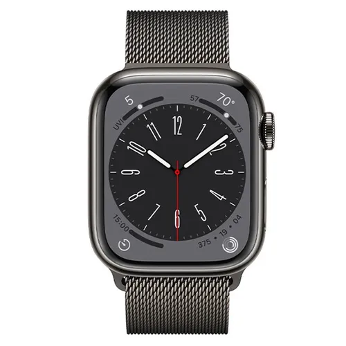Đồng Hồ Thông Minh Apple Watch S8 LTE 45mm Dây Thép Màu Đen