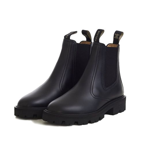 Giày Boot Celine  Margaret Chelsea Boot In Calfskin Black Màu Đen