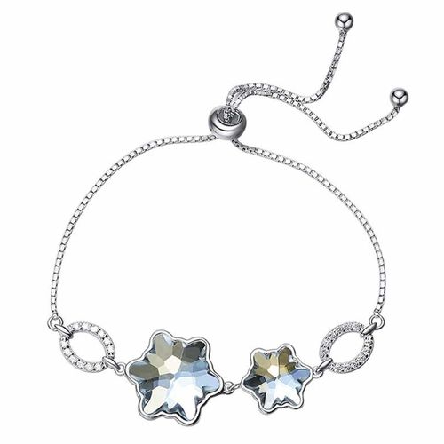 Vòng Đeo Tay LiLi Jewelry Mạ Bạch Kim Đính Đá Swarovski Lili_929485 Màu Bạc