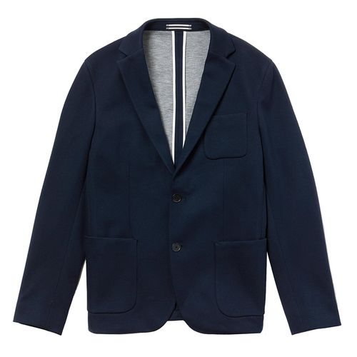 Áo Blazer Lacoste Men's Stretch Cotton Jersey Piqué VH5921.MXQ Màu Xanh Navy