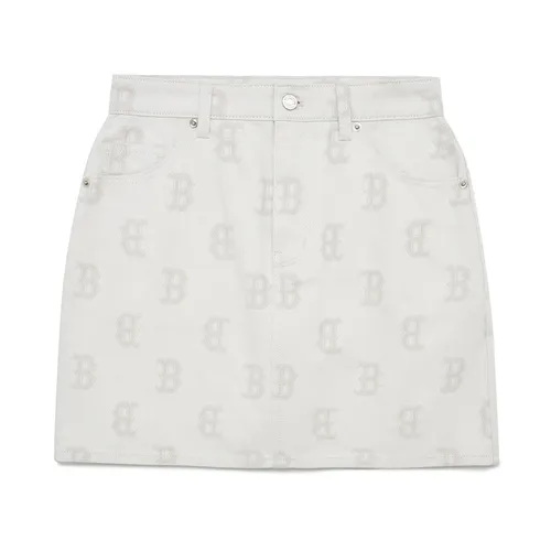 Chân Váy Nữ MLB Denim Boston Red Sox 3FDSM0133-43CRS Màu Kem Size M