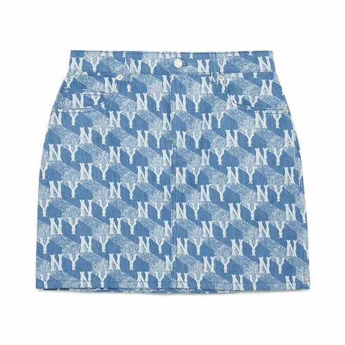 Chân Váy Nữ MLB Denim New York Yankees 3FDSM0333-50SBL Màu Xanh Blue Size XS