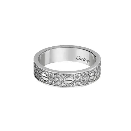 Nhẫn Cưới Jewery Luxury Love Wedding Band Diamond-Paved B4083400 Màu Vàng Trắng Size 11