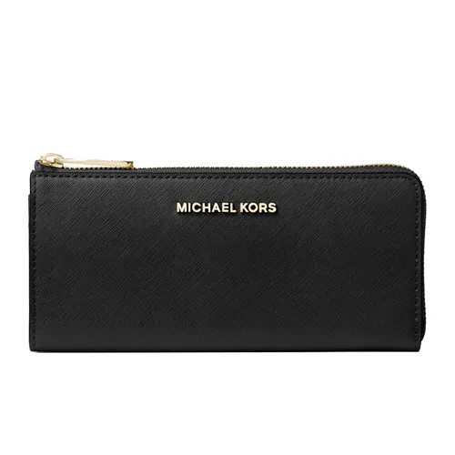 Ví Nữ Michael Kors MK Jet Set Travel Large Saffiano Wallet 35T6GTVE3L Màu Đen