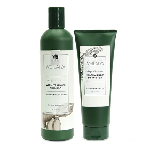 Set Dầu Gội + Dầu Xả Gừng Kích Thích Mọc Tóc Weilaiya Hair Strength Shampoo & Conditioner ( 400ml + 250ml)